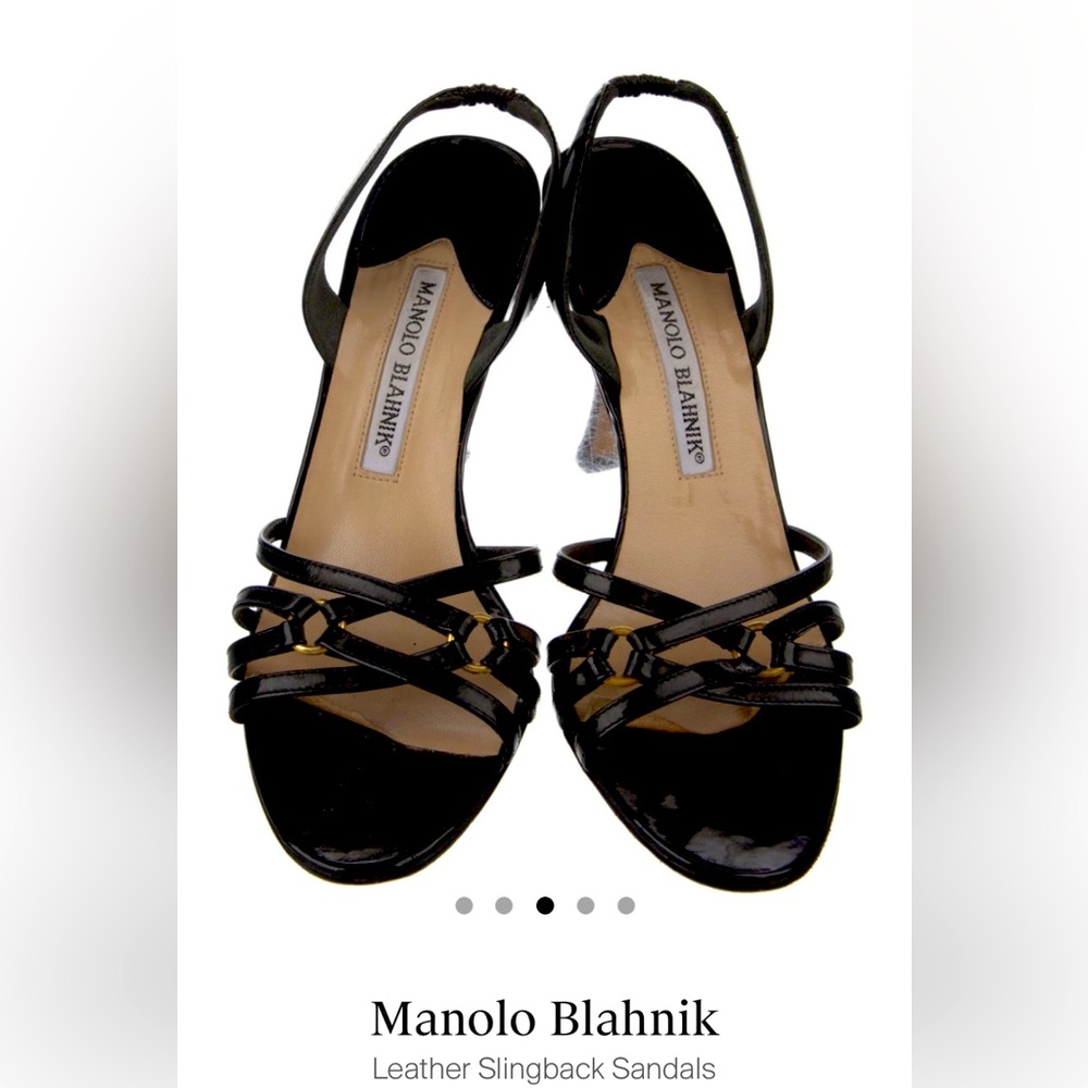 Manolo Blahnik Strappy Slingback Heels